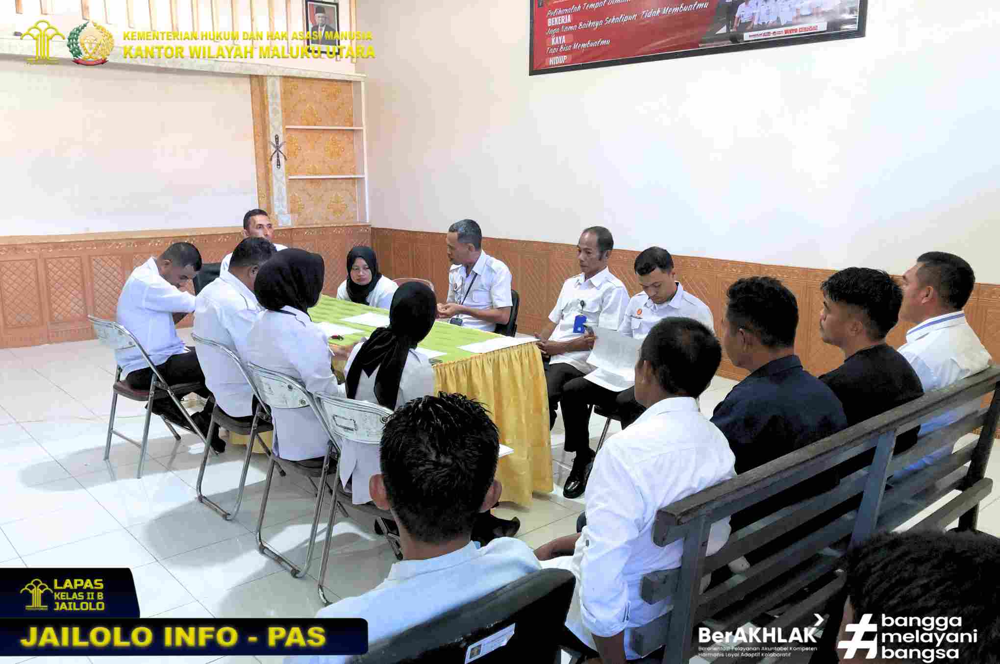25 Warga Binaan Lapas Kelas IIB Jailolo Kemenkumham Maluku Utara menjalani sidang Penelitian Kemasyarakatan (Litmas)